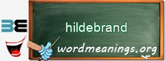 WordMeaning blackboard for hildebrand